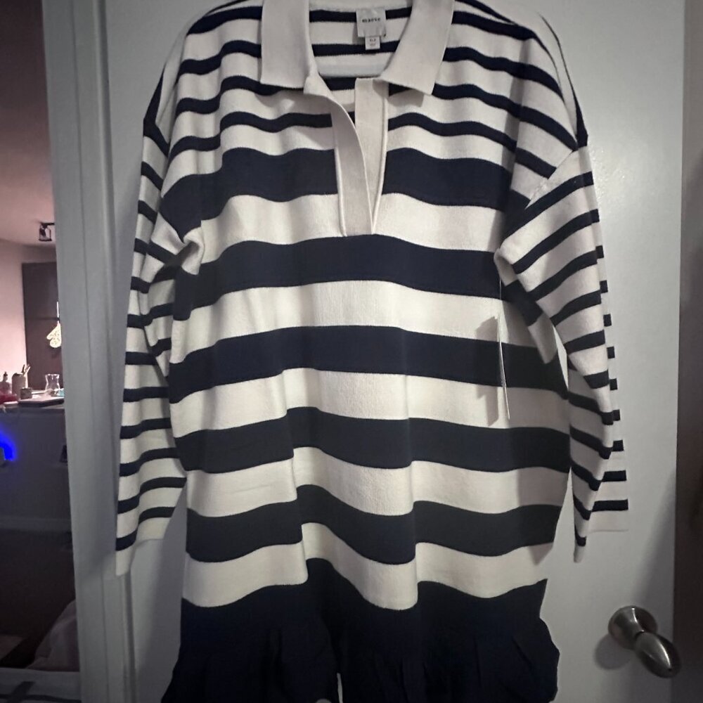 Maeve Twofer Polo Mini Sweater Dress - Picture 3 of 5